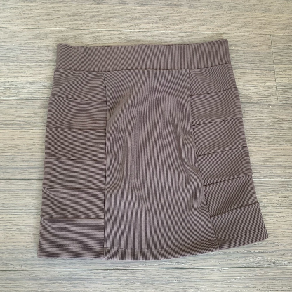 H&M Mauve Body-Con Ribbed Bandage Skirt